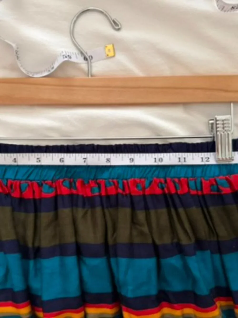 Chaus Petites Colorful Striped 2 Piece Skirt Top Set Size S